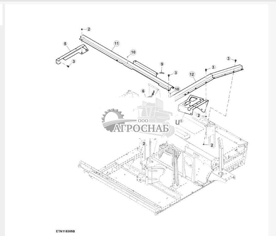 Опора рамы двигателя, Tier 2 
